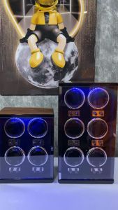 Hộp xoay đồng hồ cơ tủ đứng dáng đứng VIP xoay lên cót 4 chiếc đồng hồ siêu sang trọng