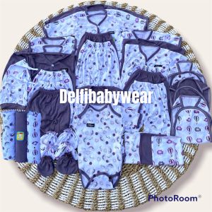 39 PCS paket lahiran Seri Ungu Taro newborn 0-3 bulan