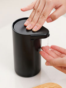 ขวดกดจ่ายสบู่สำหรับผิวกาย1ชิ้นขวดพลาสติกห้องน้ำขวดจ่ายของใช้ในครัวเรือนสำหรับแชมพู/เจลทำความสะอาดมือ/จานสบู่ฯลฯห้องครัว/ห้องน้ำ/ห้องน้ำ/ห้องน้ำ/ห้องน้ำสีขาวดำ