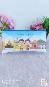 Laos Dompet Landmark Souvenir Suvenir Oleh Oleh Mini Wallet Negara Dompet Panjang Pouch Mouse Pad