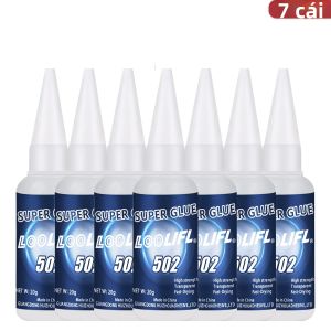LOOLIFL | LOOLIFL 502 Siêu Keo Cyanoacrylate Keo Nhanh Khô Cao Cấp Trong Suốt Cho Kim Loại Nhựa Sửa Chữa 20G 1-7 Bộ