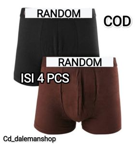 4 PCS Boxer Celana Dalam Pria Murah nyaman Daleman pria Polos