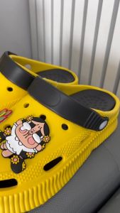 I รองเท้าแฟชั่นรองเท้าเปิดส้น รองเท้าหัวปิด รองเท้าหัวโตผู้หญิง BS 5386 สี ดำ เหลือง ขนาด 36-41