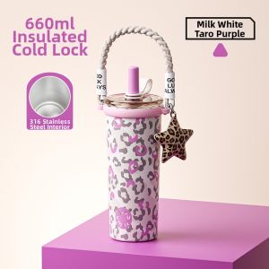 CHICU TOM | Sipping Straw Thermal Cup Large Capacity