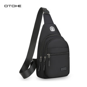 OTOHE Mens Chest Bag Multi-Functional Crossbody Bag Smooth Zipper Bag Sports Bag Waterproof Anti-Thief Code Lock Casual Bag Street Shoulder Bag Messenger Bag