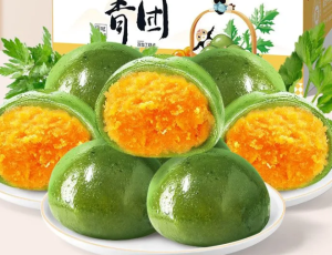 Qingtuan Traditional Pastry Glutinous Rice Snow Maiden Egg Yolk Meat Bun Snacks 500g1000g1500g 青团