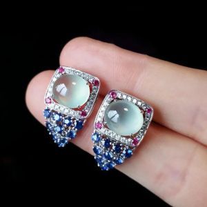 High-Quality Jadeite Earrings Luxury Style