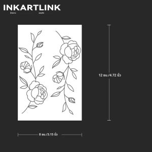 รอยสักชั่วคราวดอกไม้ ยาวนานถึง 15 วันเทคโนโลยีใหม่เมจิกกันน้ําสติกเกอร์กึ่งถาวร