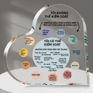Biển Hiệu Mảng Bám Hình Trái Tim Acrylic "Khẳng Định Sức Khỏe Tâm Thần" Cho Trang Trí Văn Phòng 394x394 Inch Tượng Nhựa Phong Cách Hiện Đại