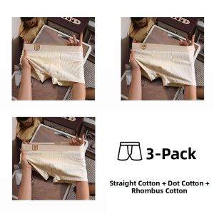 Miiow | Mens Cotton Boxer Briefs Antibacterial Crotch Simple Style Large Size Comfortable Underwear Pure Cotton Flat Angle Pants