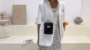 Perfectwear Ruffah Jelly Mini Bag Style Pearl Fashion Chain Shoulder Crossbody Mobile Phone Bag