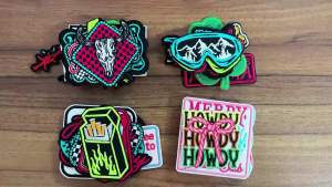 Outdoor Space Plant Jellyfish Patches for Clothing Sun Moon Patch Iron on Patches Moutain Embroidery Patches On Clothes Sewing