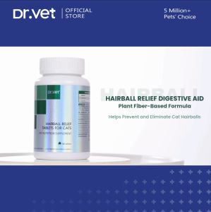 DR. VET Hairball Relief Tablets for Cats (180 Tablets)
