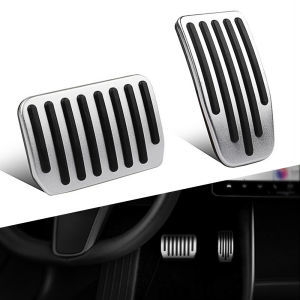 For Tesla Model 3 YL Y Juniper Highland Upgrade Foot Pedal Pads Cover Non-slip Accelerator Brake Rest Performance Aluminum Mats