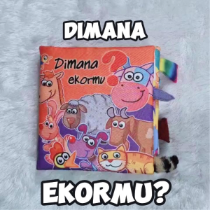 Buku Kain/Buku Bantal/Softbook Mengenal Binatang: Ekor Binatang