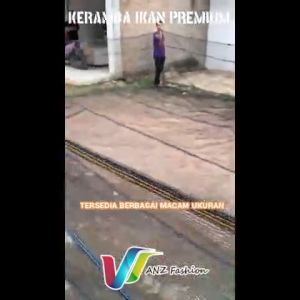 ANZ8915 - Keramba Ikan Premium Double Jahitan waring jaring RK 3 Bar Ukuran Jumbo siap pakai 9x8x15