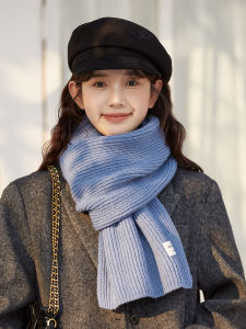 สไตล์เกาหลี ผ้าพันคอถักสีบริสุทธิ์ความอบอุ่นยาว ฤดูหนาว ผู้หญิง เครื่องอุ่นคอ อินเทรนด์ ผ้าคลุมไหล่สําหรับคู่รักเยาวชนเยาวชน