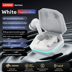 Lenovo | Lenovo GT105 fones de ouvido de jogos Bluetooth 6.0 fones de ouvido sem fio de baixa latência de redução de ruído fones de ouvid