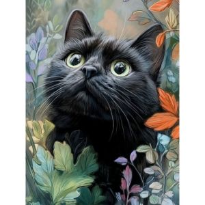 KAYOU | Paint By Numbers Cat Animals DIY Frameless HandPainted Wall Art Coloring Painting for Living Room Home Decoration Unique Gift