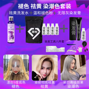 Gray Hair Dyeing Paste for Salon Use Yellow Removal Shampoo Trendy Color Balance Fog Gray Long Lasting Effects No Damage