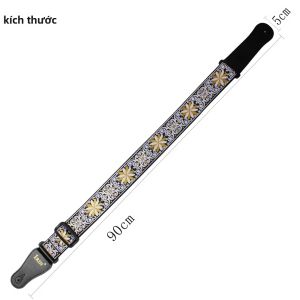 IRIN | IRIN Thêu Họa Tiết Hoa Dây Đeo Đàn Guitar Có Thể Điều Chỉnh Dây Đeo Vai Cho Đàn Acoustic Bass Điện Cotton Dây Nhạc Cụ Phụ Kiện