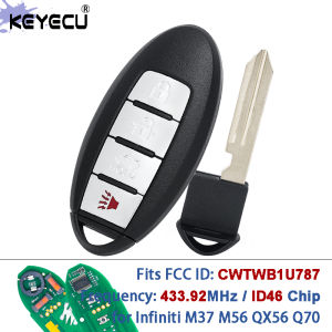 KEYECU FCC ID: CWTWB1U787 433.92MHz ID46 Smart Remote Key Fob for Infiniti M37 M56 QX56 Q70 HYBRID for Nissan Senta Sunny Versa