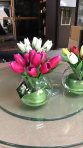 แจกันทิวลิปปลอมรุ่นน้ำหล่อเทียม แจกันดอกไม้ปลอม - รสชาติแห่ง 500 มล