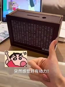 Wooden Piggy Bank 1000/3000/5000/10000 Euro Money Box Reusable Money Vault Savings Box Challenge Cash Storage Case Children