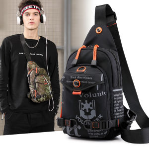 Outdoor Mens Crossbody Sports Backpack Nylon Casual Style Printed Shoulder Bag for Teenagers And Students Soft Bag with 8-Inch Laptop Compartment