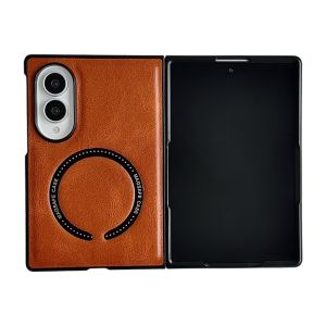 szhaiyu | Luxury Magnetic Leather Case For Samsung Galaxy Z Fold 8 Fold 8 Wide With Plain Hinge Protection Shockproof Camera protect Cover