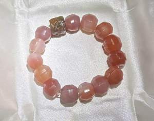 天然盐源玛瑙手串手链 Natural Yanyuan Agate Bracelet Gelang Batu Akik Yanyuan Asli