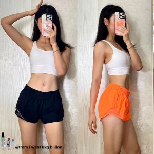 New Arrival Low Waist Yoga Shorts Womens Sporty Reflective Strip with Lining Anti-Light Hoty Ht 2.5 Inch Casual Pants