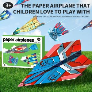 Paper Airplane Craft Kit for Kids DIY Starter Set with Step-by-Step Folding Book & Practice Sheets STEM Educational Toy Gift