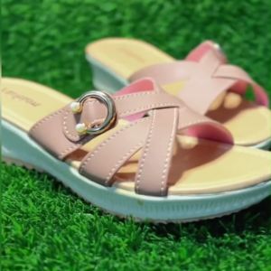 Sandal Wedges Wanita - Sendal Cewek Trendy Kekinian Selop Cewek Hak Tinggi Fashion 2024