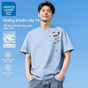Jeanswest | Áo Thun Nam Cổ Tròn Ngắn Tay Chống Khuẩn