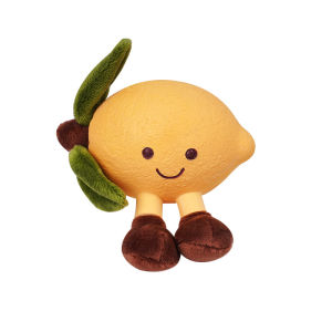 Fruit Squeaky Plush Dog Toy Cute Avocado Lemon Puppy Chew Toy with Sound Teeth Cleaning Interactive Soft Toy for Small Dogs
