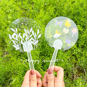 Kids DIY Handmade Hand Fan: Transparent Blank Goka Fan & Creative Painting Gift