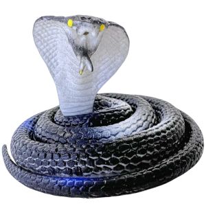 Elastic Soft Rubber Simulation Snake Toy Cobras Scaring Prank Animal Model for Children Cognitive Play Doll Static Animal Model