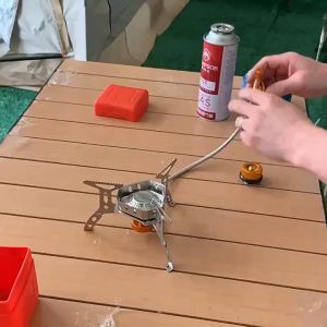 2pcs Bottle Type Butane Adapter Gas Stove Connector Gas Canister Valve Converter For Outdoor Camping