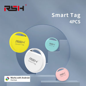 4PCS GPS Tracker for Car Anti-loss Locator Android Tag Work with Google Find App for Samsung OPPO Huawei Xiaomi Cars Smart Tag