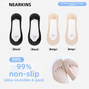 NEARKINS | Lightweight Breathable Non-slip No-heel Slip Invisible Low-cut Summer Socks Cotton-based