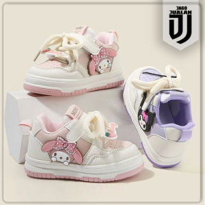 Sepatu Sneakers KUROME Cute Anak Usia 1-9 Tahun / Sepatu Kets Perekat Anak Perempuan Karakter Lucu / Sepatu Anak Balita Cewek Fashion Motif Kuromi / Sepatu Baby Casual Wanita Motif My Melody Cute / Sepatu Running Anak Kuromi Melody Keren Trendy
