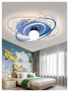 OSIZA | Eye Protection Negative Ion Bladeless Fan Light Cartoon Airplane Style for Boys Childrens Room