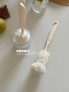 Minimalist High Foot Glass Cup Brush Bottle Cleaner Water Pot Brush Milk Bottle Brush for Home Personal Cleaning Tools