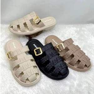 DULUX sandal cewek sandal wanita terbaru ringan bustong cewek karet sandal selop teplek kekinian flat 676B