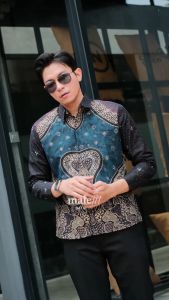 MaleFit Batik - Kemeja Batik Pria Lengan Panjang Slimfit Lapis Furing Motif Maheswara