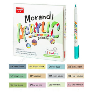 12-60 Colors Acrylic Paint Brush pen Art Marker Soft Tip Pen for Ceramic Rock Glass Porcelain Mug Wood Fabric Canvas Painting