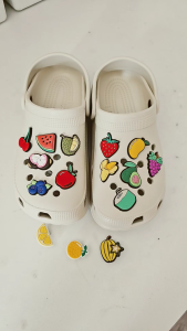 Charm jibbitz sticker 2D gắn dép cross mẫu C63 hoa quả