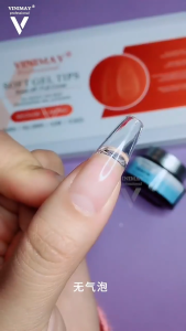 552Pcs VINIMAY Full Coverage Matte Finish Soft Gel Tip Nail Extension  Manicure Tool 微妮美552片盒装法式超薄无痕免刻磨甲片半贴全贴欧假指甲