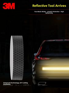 3M Reflective Cartoon Stickers Black Eyes Devil Horns Car Daytime Invisible Nighttime Reflective Modification Decorative Decals